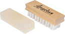 Angelus Suede & Nubuck Cleaner Kit - 1 Cleaning Eraser Block and 1 Nylon Bristle Brush - Eliminates Stains, Removes Spots, Restores Nap - for Leather Suede Shoe, Handbags, Jackets, Boots, Furniture — 1