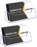 Uniclife 2 Pack Acrylic Business Card Holder for Desk, 60 Card Capacity — 1