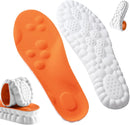 4D Steppers Insoles for Men & Women - Memory Foam Soles Massage Shoe Inserts - Trim to Fit Cloud Insoles for Foot Pain Fatigue Relief (Orange, L) — 1