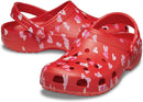 Crocs Unisex Adult Classic Clog - Seasonal Graphic – Cherry Red/Hearts & Butterflies — 2