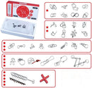 32 Brain Teasers Metal Wire IQ Puzzles,for Adult Children and Student Expanding Mind, Disentanglement Puzzle Unlock Interlock Toys Stocking Stuffers — 5