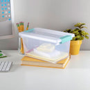 Sterilite 19628604 Medium Clip Clear Storage Box With Latched Lid - 11"L x 6-5/8"W x 5-3/8"H — 6