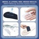 3 Layers Adjustable Supination & Over-Pronation Corrective Shoe Inserts, Medial & Lateral Heel Wedge Insoles for Foot Alignment, Knee Pain, Bow Legs, Osteoarthritis (Black - Large) — 5