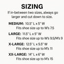 Medium Alpaca Wool Felted Insoles, 10.5 x 5 in, Fits up to Women’s 7.5 — 3