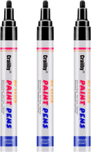 Black Paint Markers, 3 Pack Oil-Based Waterproof Quick Dry Permanent Paint Pen Set for Rocks Painting, Wood, Fabric, Plastic, Canvas, Glass, Mugs, Metal, Tire, Stone, DIY Craft — 1