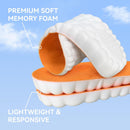 Steppers Insoles for Men & Women, 2026 New 4D Memory Foam Cloud Footstr Insoles, Comfortable & Breathable Massage Shoe Inserts with Arch Support for Foot Pain & Fatigue (Orange, US M 11.5-13) — 3