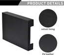 PU Leather Letter Tray - Load Documents Trays Front for Office Desktop Organizer - Desk Magazine, File, A4 Paper Holder - Paper Document File Holder (Black, A4-Tray) — 4