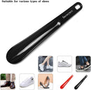 Sarmyarc 2-Pack Plastic Travel Shoe Horn | 10.3" Red/Black — 2