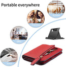 Kemoxan 2 Pack Portable Cell Phone Stand Holder for Desk, Foldable Pocket-Sized Mount, Universal Adjustable Desktop Mobile Phone Kickstand Compatible with iPhone IPads Kindle Android Black & White photo 4