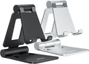 Nulaxy 2 Pack Aluminum Dual Folding Cell Phone Stand for Desk, Black&Silver photo 1
