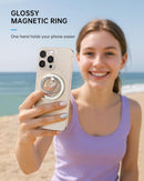 Magnetic Phone Ring Holder, Cute Magnetic Phone Grip, White Conch photo 6