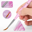 Miniature Paint Brushes,10Pcs Round Pointed Tip Paintbrushes, Micro Detail Paint Brush Set, Triangular Grip Handles Art Brushes Perfect for Acrylic, Watercolor, Oil, Craft (Blush) — 2