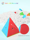 Speed Cube Set, ROXENDA 2x2 3x3 Pyramid Cube Bundle [3 Pack] — 2