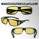 Polarized Fit Over Glasses Sunglasses for Men Women Driving Square Wrap Around Shades UV Protection Sun Eyewear PT2006 | 2pcs(black/Nightvision) | 62 Millimeters — 8