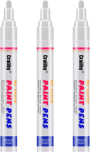 White Paint Markers, 3 Pack Oil-Based Waterproof Quick Dry Permanent Paint Pen Set for Rocks Painting, Wood, Fabric, Plastic, Canvas, Glass, Mugs, Metal, Tire, Stone, DIY Craft — 1