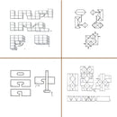 Bamboo 3D Puzzle Metal Brain Teasers Puzzles Mind Game Toys Set for Teens and Adults Pack of 12pcs — 2