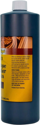 Fiebings Antique Leather Stain (32oz, Black) — 2