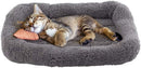 Enjoying Cat Mat Bed 10" x 15" Pet Bed with Pillow Around for Puppy Kitten Curled Sleeping Beds for Carrier/Crate Small Dog Cushion, Anti Skid Bottom, Small — 3