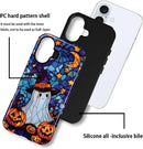 Case for iPhone 16,Scratch Resistant Hybrid Double Layer Hard Shell，Halloween Colored Glass Witch Ghost — 2