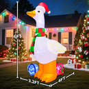 KOOY 6FT Inflatable Christmas Decorations, Christmas Blow Ups Yard Decorations with LED Light Up, Goose with Gift Box Inflatable Outdoor Decorations for Xmas Yard Decor — 5