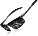 DADA-PRO Polarized Sunglasses Men Sport Driving Sun Glasses Ultralight Al-Mg Mirrored Shades UV400 Protection | Black — 1