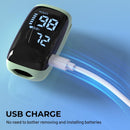Finger Pulse Oximeter, Fingertip Blood Oxygen Saturation with Pulse Monitor Rechargeable, Accurate Spo2 Reading for Home, Outdoor Sports，Green — 6