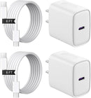 iPhone Duo 18 17 16 15 Charger 2+2Pack USB C Charger Block with 6FT Cable photo 1