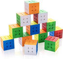 12 Pack 3x3 Speed Cube Set Stickerless Magic Cube Bulk for Kids Party — 1