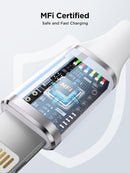 iPhone Charger [Apple MFi Certified] 6FT iPhone Charger Cord Fast Charging USB to Lightning Cable Braided USB Phone Cable Cord Compatible with iPhone 14 13 12 11 Pro Max XR XS X 8 7 6 Plus SE, iPad photo 2