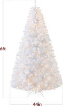 Best Choice Products White Christmas Tree 6ft Pre-Lit Artificial Pine Tree Premium Holiday Decoration w/Warm White Lights, Stand, Easy Assembly — 2