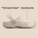 Crocs Unisex-Adult Classic Crafted Canvas & Suede Clogs | 8 Women/6 Men | Stucco — 7