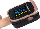 Oxygen Saturation Monitor, Wrinery Premium Pulse Oximeter Fingertip, Oxygen Monitor, O2 Saturation Monitor, OLED Portable Oximetry with Batteries, Lanyard (Rose gold-Royal black) — 2