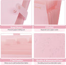 SKYDUE Expanding File Folder, Accordion File Organizer with 8 Pockets, Expandable Document Paper Receipt Holder for School Office Hospital, Letter/A4 Size Pink — 2