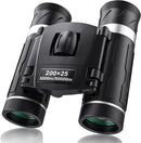 200x25 Compact Binoculars for Adults and Kids, High Powered Mini Pocket Binoculars, Waterproof Small Binocular for Bird Watching, Hunting, Concert, Theater, Opera, Traveling, Sightseeing | 200x25 Black — 1