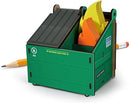Genuine Fred Desk Dumpster Pencil Holder with 100+ Flame Note Cards, Funny 3-Compartment Organizer for Office Supplies, Desk Caddy for Work or Home — 1