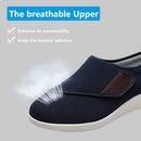 Womens Stylish Diabetic Shoes with Arch Support,Extra Wide Widths Walking Edema Sneakers Adjustable Strap Easy On/Off with 3 Pairs Insoles Replacement for Support Swollen Feet - Navy — 5