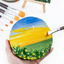 Transon 7pcs Artist Filbert Paintbrush Set for Acrylic Watercolor Gouache Oil and Body Painting — 4