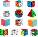 Speed Cubes, [13Pack] Speed Cube Set - Megaminx Mirror Pyramid Fluctuation Angle Wheel Square King Puzzle Cube Collection Speed Cube Bundles for Kids& Adults — 1
