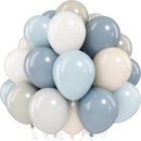 Dusty Blue Balloons, 60 PCS 12 Inch Fog Slate Pastel Blue White Sand Cream Beige Gray Latex Balloon for Baby Boy Shower Bridal Shower Wedding Bachelorette Gender Reveal Birthday Party Decorations — 1