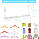 10 Pack Space Saving Hangers, Closet Organizer & Storage for Clothes, Ivory — 6