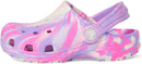 Crocs Unisex-Child Classic Watercolor Marbled Clog | 3 Little Kid | Pink Crush/Multi Glow in the Dark — 4