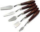 CONDA Palette Knife Painting Stainless Steel Spatula Palette Knife Oil Paint Metal Knives Wood Handle (Red 5 Piece) | 5-Rot — 1