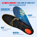 Heavy Duty Plantar Fasciitis Insoles Men Women, 240lbs Ultimate Comfort High Arch Support Shoe Inserts, Work Boot Orthotic Insoles for Plantar Fasciitis, Flat Feet, Pronation and Heel Pain - Blue — 5