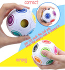 Magic Rainbow Ball Puzzle Fidget Stress Relief Ball Brain Teasers Games 12Holes — 2