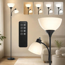 GERGO Torchiere Floor Lamp with Remote Control and Adjustable Reading Light — 1
