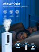 10L/2.64Gal Humidifiers for Bedroom, Top Fill Quiet Ultrasonic Cool Mist…