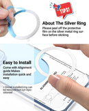 KALAPOP Magnetic Wireless Charging Magsafe Ring-6 PCS,Ultra-Thin(0.4mm) Magsafe Sticker,Compatible with iPhone 17/Air/16/15/14/13 Series,Samsung Galaxy,Google Pixel,Magsafe Accessories-3Black&3Silver photo 2