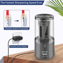 AFMAT Electric Pencil Sharpener, Heavy Duty Pencil Sharpeners for 6-12mm No.2/Colored Pencils, Auto Stop, Super Sharp & Fast, Electric Pencil Sharpener Plug in for Office, Home, PS91 | Gray — 3