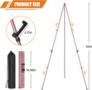 Easel Stand for Display, Aredy 63" Portable Painting Easel, Lightweight Metal Easels for Painting Canvas, Wedding Sign (2 Pack, Pink) | 2 pack (PINK) — 4