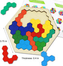 2 Pack Wooden Russian Blocks Puzzle + Hexagon Puzzles for Kids & Adults, Wooden Block Puzzle Intelligence Brain Teasers Toy Logic Game STEM Educational Gift for Children — 5